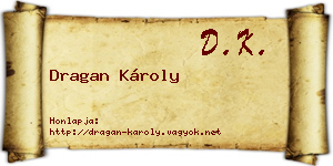 Dragan Károly névjegykártya